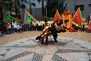 Lion Dance performance for the Lunar New Year, Sheung Wan Cultural Square, 13 February 2016