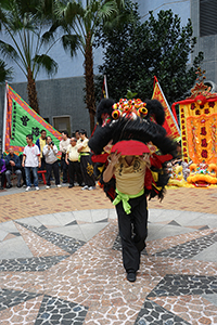 Lion Dance performance for the Lunar New Year, Sheung Wan Cultural Square, 13 February 2016