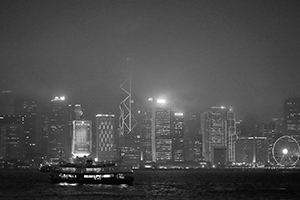 Victoria Harbour at night, 17 March 2016