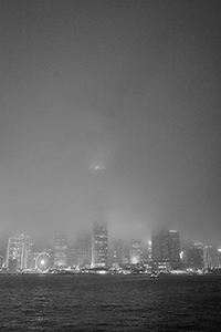 Central and Victoria Harbour at night, 17 March 2016
