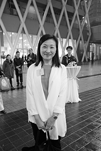 Arts administrator Queenie Lau at the  Hong Kong Design Institute, Tseung Kwan O, 18 March 2016