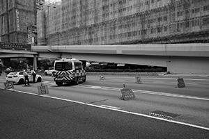 Scene of a traffic accident, West Kowloon Corridor, Mongkok, 28 March 2016