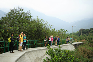 Hikers on a footpath, Lantau, 20 March 2016