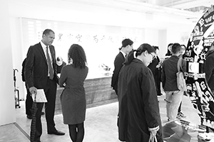 Guests at a K11 exhibition opening, Sheung Wan, 21 March 2016