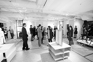 Guests at a K11 exhibition opening, Sheung Wan, 21 March 2016
