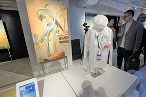Guests at a K11 exhibition opening, Sheung Wan, 21 March 2016