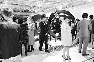 Guests at a K11 exhibition opening, Sheung Wan, 21 March 2016