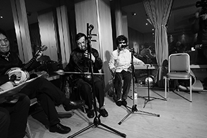Music performance after an exhibition opening, Central, 21 March 2016