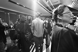 Op-art installation  by Tobias Rehberger for the MCM store, Entertainment Building, Central, as a satellite event of Art Basel, 23 March 2016