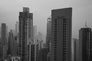 Looking towards Sai Ying Pun from an apartment in Sheung Wan, 7 March 2016