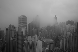 View towards Shek Tong Tsui from the University of Hong Kong, 14 April 2016