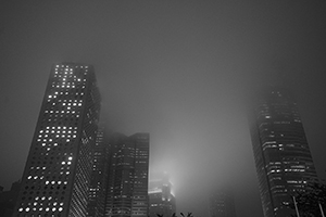 Buildings at night, Central, 15 April 2016