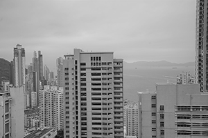 A view towards Kennedy Town from HKU, 19 April 2016