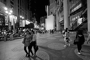 Times Square at night, Russell Street, Causeway Bay, 22 April 2016