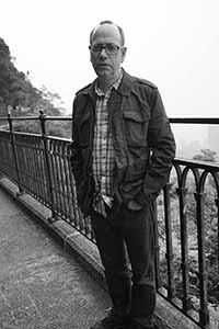 Academic Eugene McLaughlin on Lugard Road, the Peak, 1 April 2016