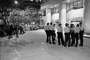 Police on standby on the occasion of Jiang Dejiang's visit to Hong Kong, Harbour Road, Wanchai, 18 May 2016