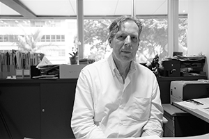 Gerard Henry in his office at the Alliance Francais, Wanchai, 23 May 2016