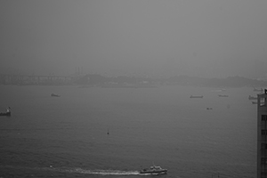 Victoria Harbour, viewed from Sheung Wan, 24 May 2016