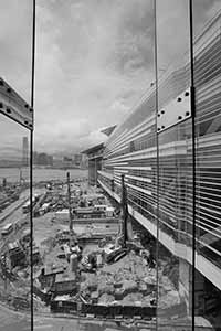 Construction at the Convention and Exhibition Centre, Wanchai, 27 May 2016