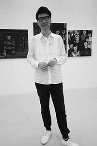 Artist and educator Tam Wai Ping at a graduation show opening, Academy of Visual Arts, Hong Kong Baptist University, 27 May 2016