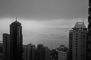 Victoria Harbour, viewed from Sheung Wan, 28 May 2016
