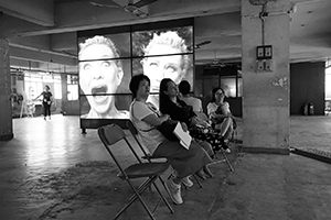 Annie Leibovitz photography exhibition in a former industrial building, Kennedy Town, 9 June 2016