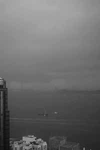 Victoria Harbour from Sheung Wan, 6 June 2016