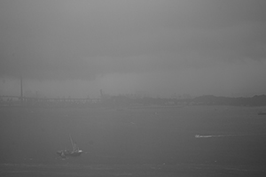 Victoria Harbour from Sheung Wan, 6 June 2016