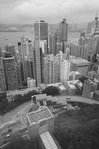 Shek Tong Tsui viewed from the HKU campus, 7 June 2016