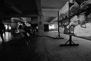 Annie Leibovitz photography exhibition in a former industrial building, Kennedy Town, 9 June 2016