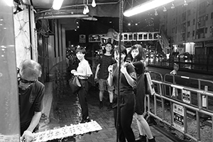 After an exhibition opening at Para Site art space, King's Road, Quarry Bay, 10 June 2016