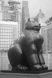 Sculpture by Fernando Botero on display at the Central Harbourfront Event Space, 11 June 2016