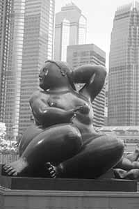 Sculpture by Fernando Botero on display at the Central Harbourfront Event Space, 11 June 2016