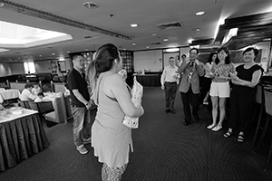 Farewell party for a long-serving staff member, Senior Common Room, K.K. Leung Building, HKU, 28 June 2016