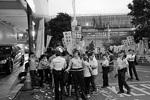 Police in Tin Hau, 4 June 2016