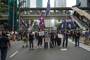 Annual protest march, Hennessy Road, Wanchai, 1 July 2016