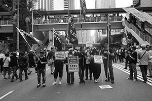 Annual protest march, Hennessy Road, Wanchai, 1 July 2016