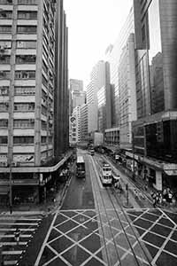 Street scene, Des Voeux Road Central, Central, 2 July 2016