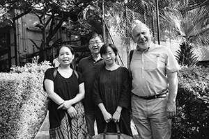 Meeting with friends at the United Services Recreation Club, Kowloon, 7 July 2016