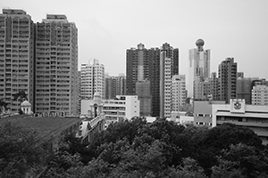 View towards Sai Ying Pun from the HKU campus, Pokfulam, 8 July 2016