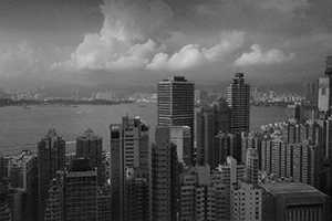 Victoria Harbour, viewed from HKU, 13 July 2016