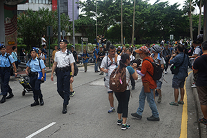 Annual protest march, Irving Street, Causeway Bay, 1 July 2016