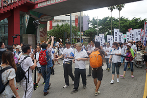 Annual protest march, Irving Street, Causeway Bay, 1 July 2016