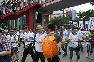 Annual protest march, Irving Street, Causeway Bay, 1 July 2016