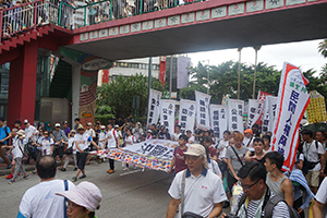 Annual protest march, Causeway Bay, 1 July
