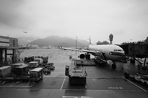 Aircraft parked on the apron, Hong Kong International Airport, Chek Lap Kok, 15 August 2016