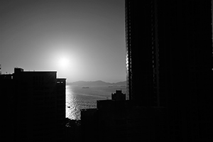 Sunset viewed from the campus of the University of Hong Kong, Pokfulam, 22 August 2016