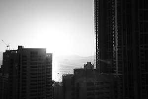 Sunset viewed from the campus of the University of Hong Kong, Pokfulam, 22 August 2016