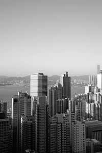 Victoria Harbour viewed from HKU, Pokfulam,  22 August 2016