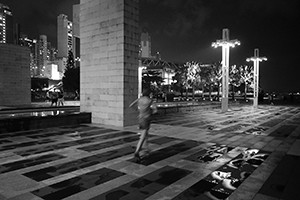 Night time view of Sun Yat Sen Memorial Park, Sheung Wan, 19 August 2016